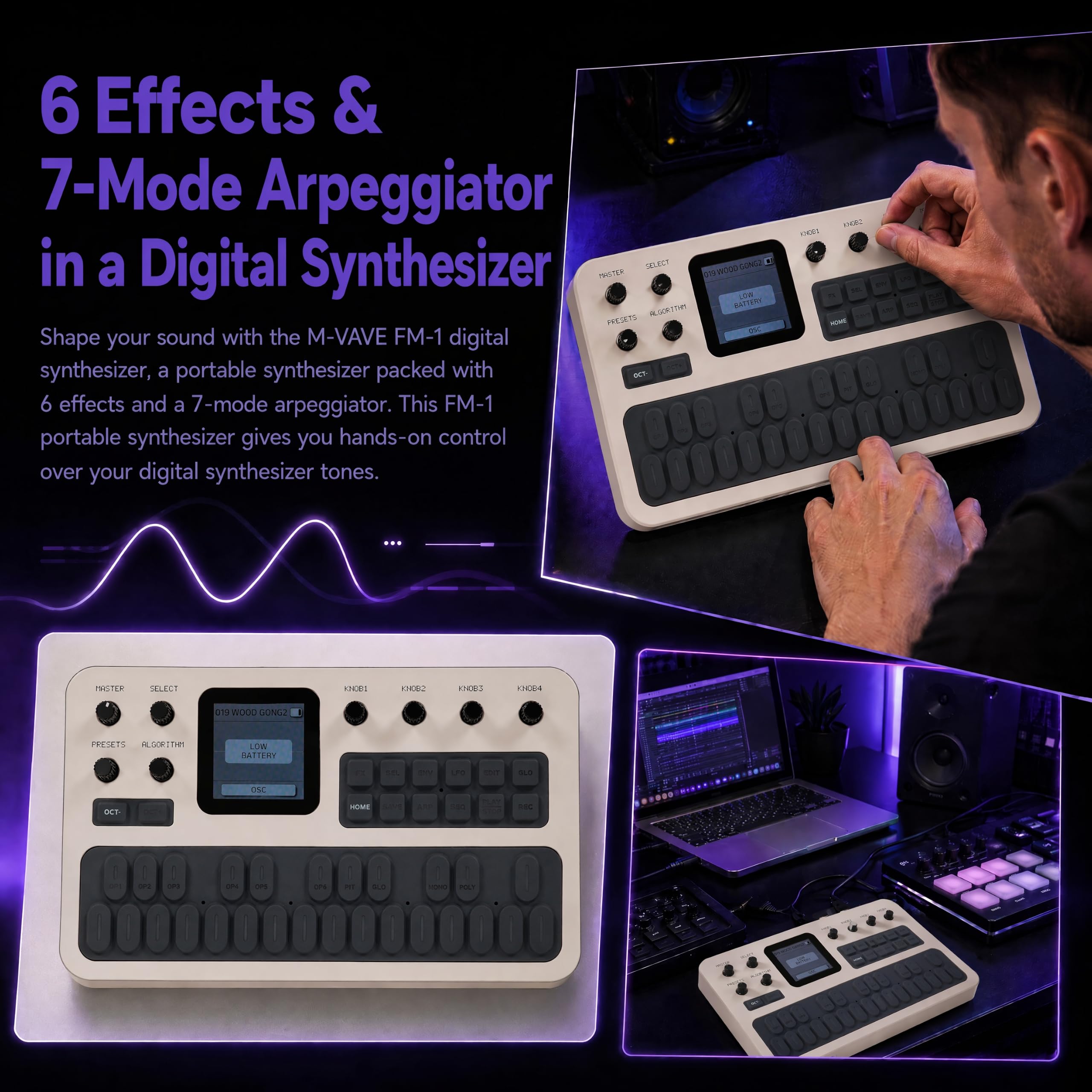 Amazon.com: M-VAVE FM-1 FM Synthesizer, Portable Digital